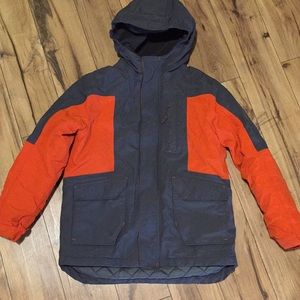 🚫🚫-SOLD-🚫🚫Lands End Winter Coat Medium 10/12 Orange Gray Boy